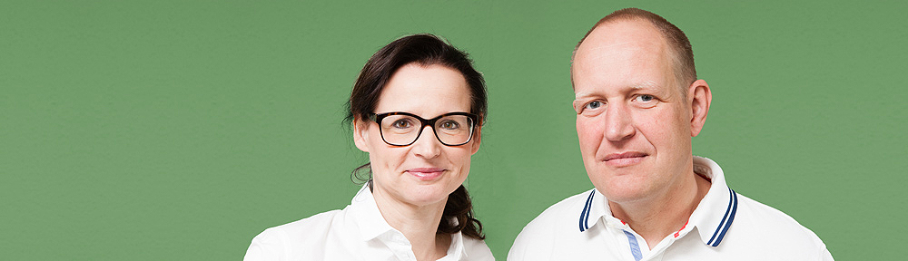 links im Bild Frau Dr. Sommer, rechts im Bild Herr Dr. Flohr, rechts im Bild